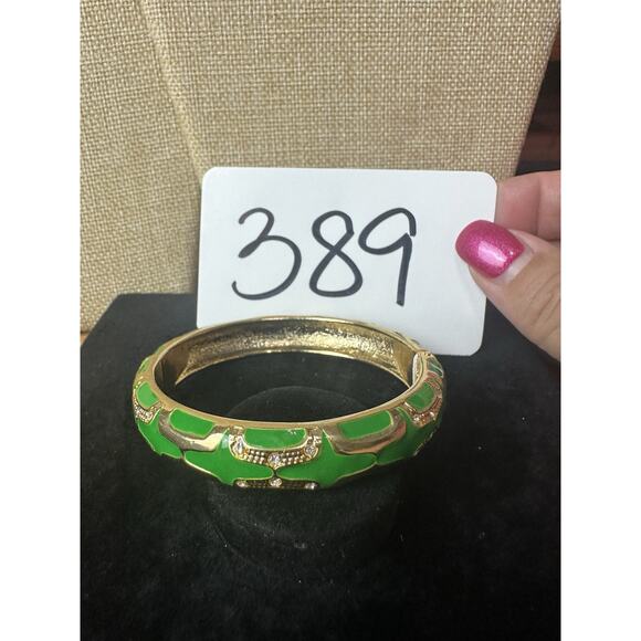 Sequin Nordstrom Multicolor Gold Tone Statement Enamel Bangle Bracelet # 389 - Picture 3 of 3